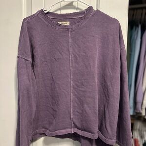 Madewell Purple Long Sleeve Sweatshirt